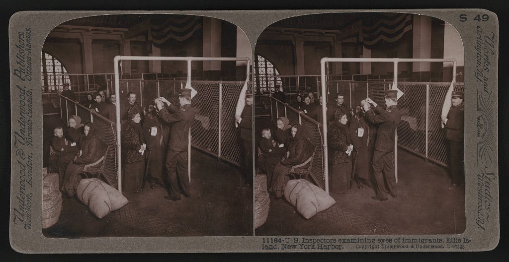 Immigrants arriving at Ellis Island